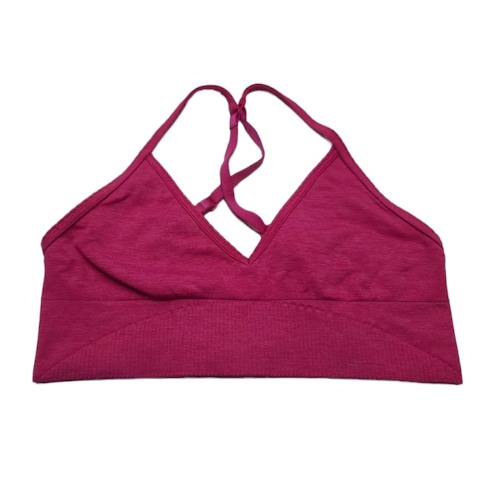 Lululemon Ebb To Street Bra Heathered Jewelled Magenta Size 6 Womens